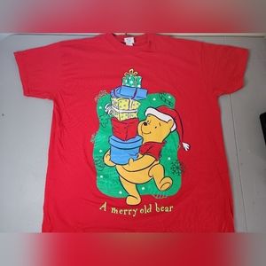 Disney Winnie The Pooh Christmas Tshirt A Merry Old Bear